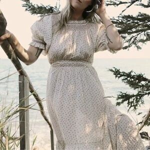 Doen Isidore Dress - Cream Floral - size Small